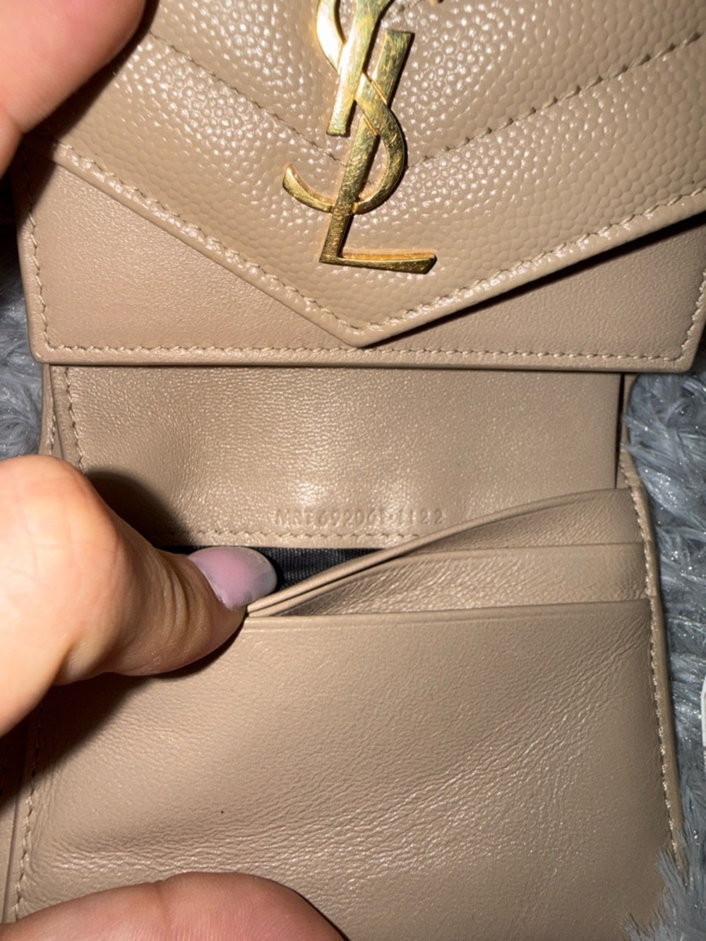 YSL Saint Laurent Tan Quilted Leather Bifold Wallet - Picture 8 of 14